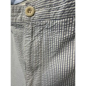 NOS‎ Lands' End Pants 40/30 Seersucker Striped Flat Front Casual Summer Trousers